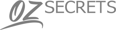 Oz Secrets logo grayscale