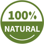 100% natural icon