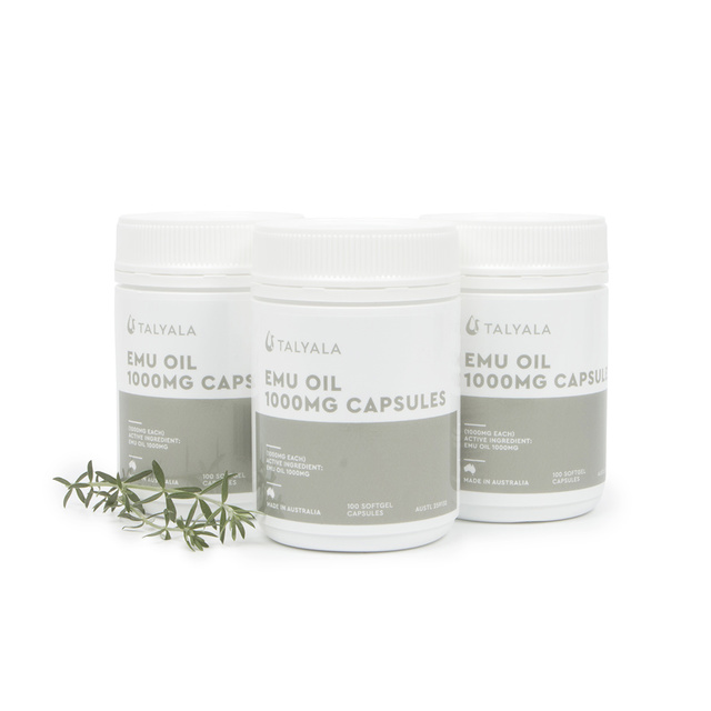 Emu Oil Capsules 1000mg - 3 Jars only $103.50