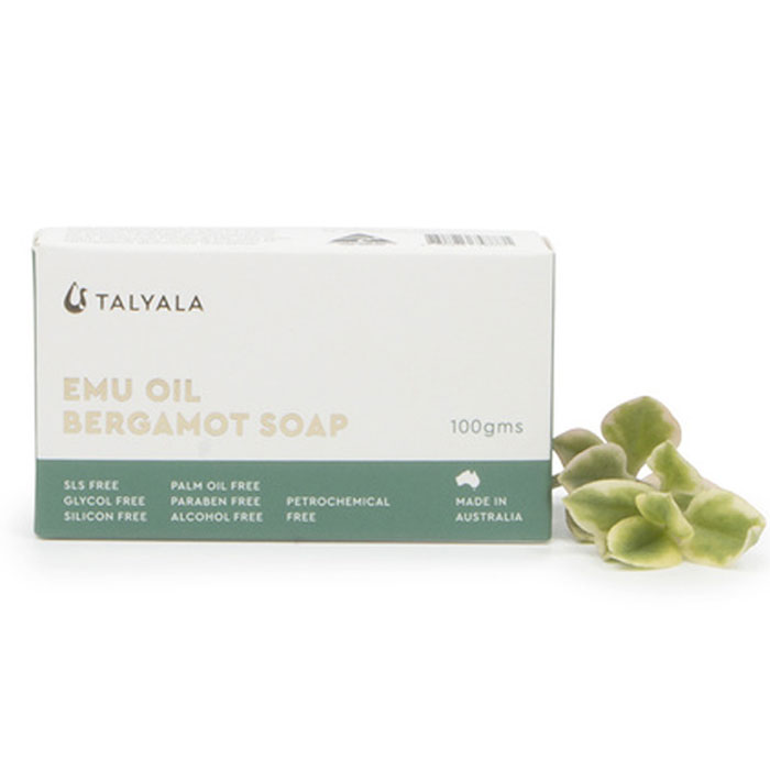 Talyala Emu Oil Infused Soap (Bergamot or Manuka Honey 100g)