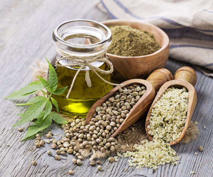 Hemp oil hemp seeds hemp powder