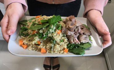 Mint and Basil Quinoa Salad with beef