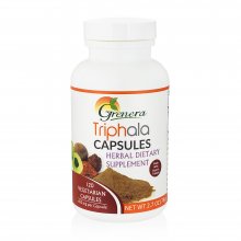 Bottle of Triphala dietary supplements