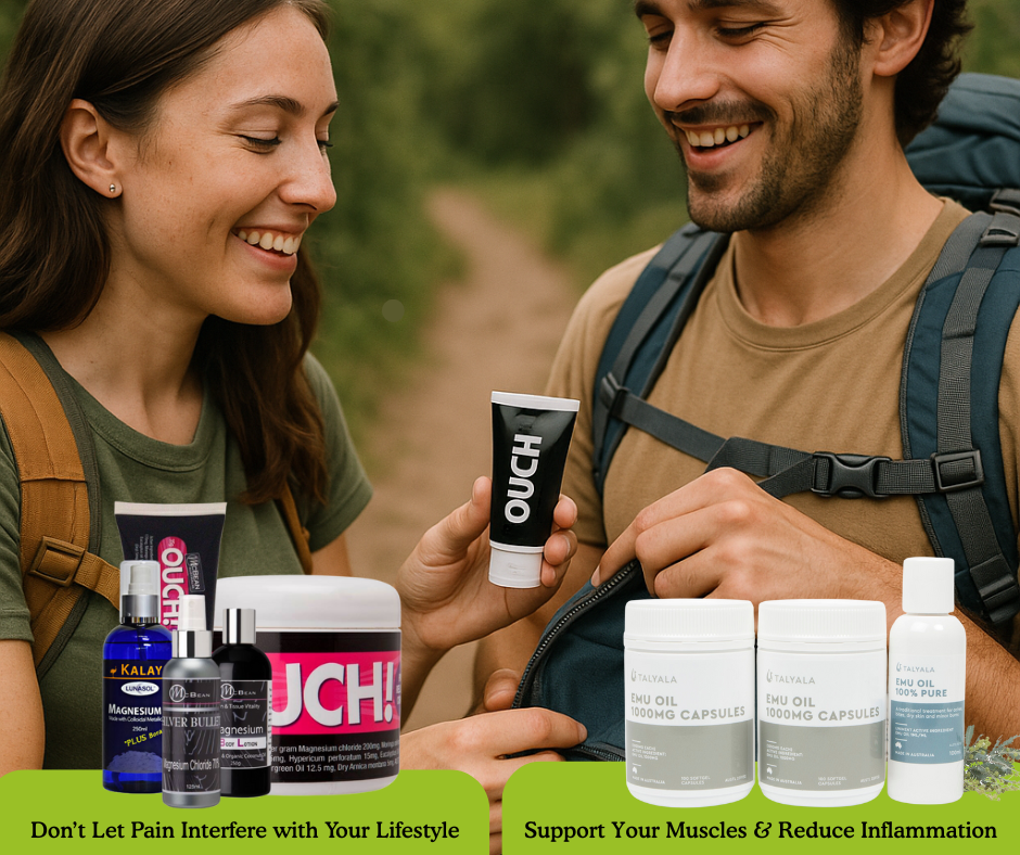 Vita Hemp hemp seeds Grenera superfoods and Ouch cream assemble