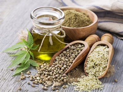 bigstock Hemp oil n a glass jar and hem 125254913